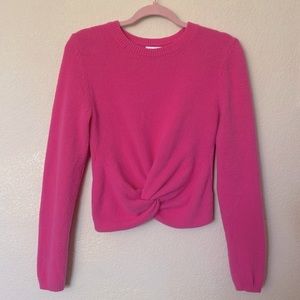 Barbiecore Cropped Knit Sweater - Size S